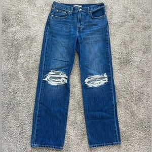Womes Levi Low Pro Straight Jeans